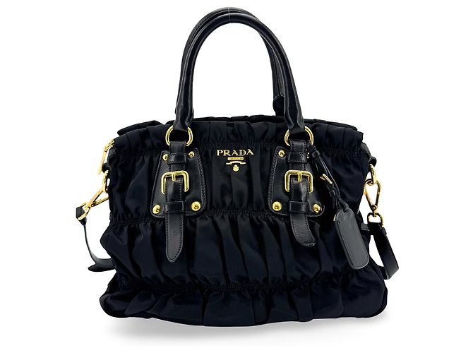 Prada Gaufre Nappa Leather Large Noir