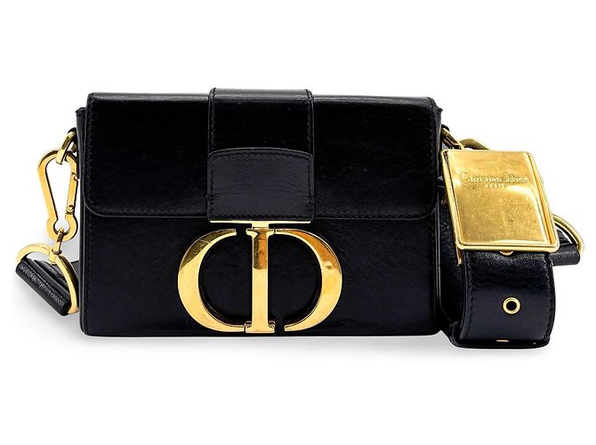 Christian Dior 30 Montaigne Box Leather Nero