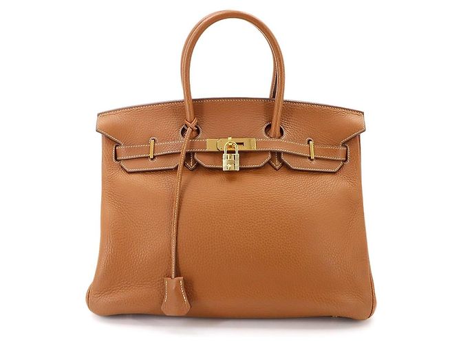 Hermès Bolsa Hermes Birkin 35 em Gold Dourado