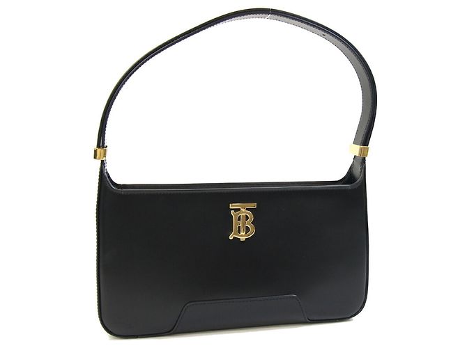 Burberry Handtasche aus schwarzem Leder