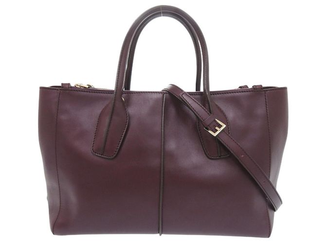 mala de mão em couro Tod's D-Styling Roxo