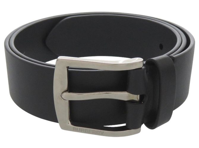 Burberry Ledergürtel Schwarz Silber