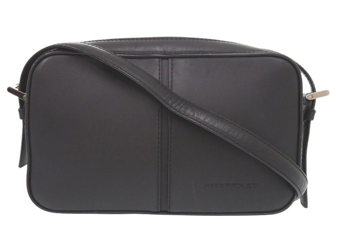 Borsa a tracolla Burberry Logo in pelle nera Nero