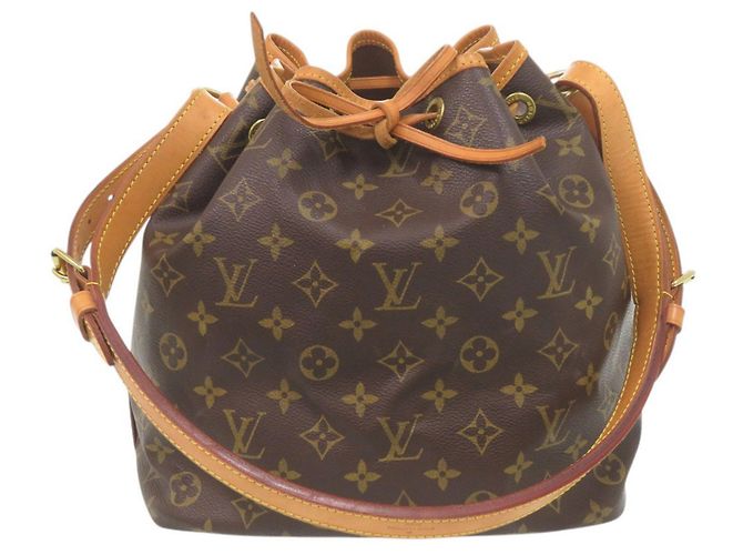 Noe Louis Vuitton Petit Noé Monogram Shoulder Bag M42226 Marron Monogramme