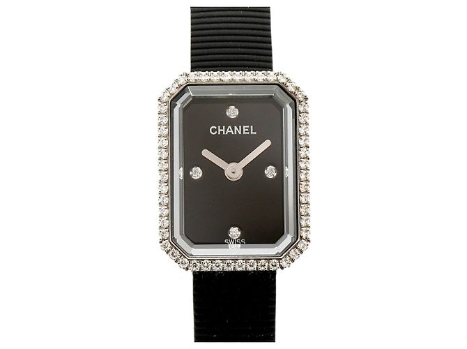 Reloj de Mujer Chanel Première con Bisel de Diamantes H2434 Esfera Negra