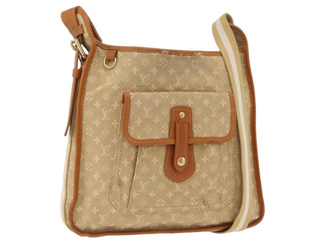 Bolso LOUIS VUITTON Monogram Mini Buzas Marie Kate Beige M92323 LV Auth ep16199