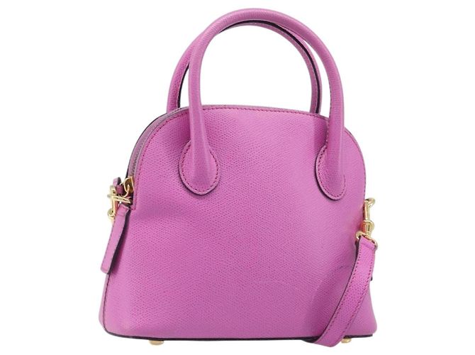 Céline CELINE Handtasche Leder 2way Pink Gold Tone Auth 205901A