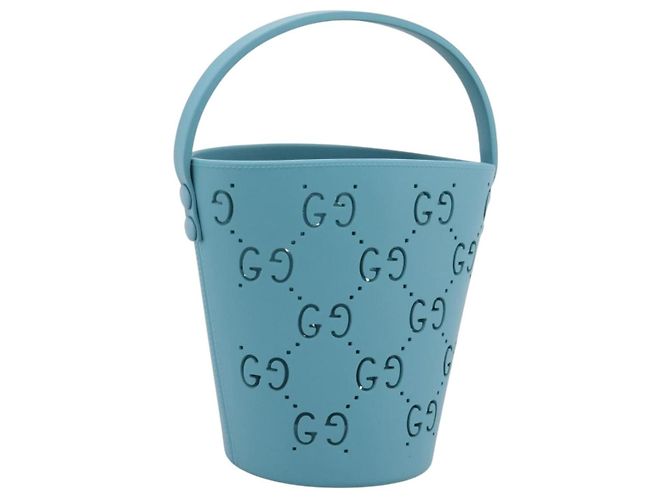 GUCCI Handtasche Rubber Blue 723051 Auth 206264M Blau