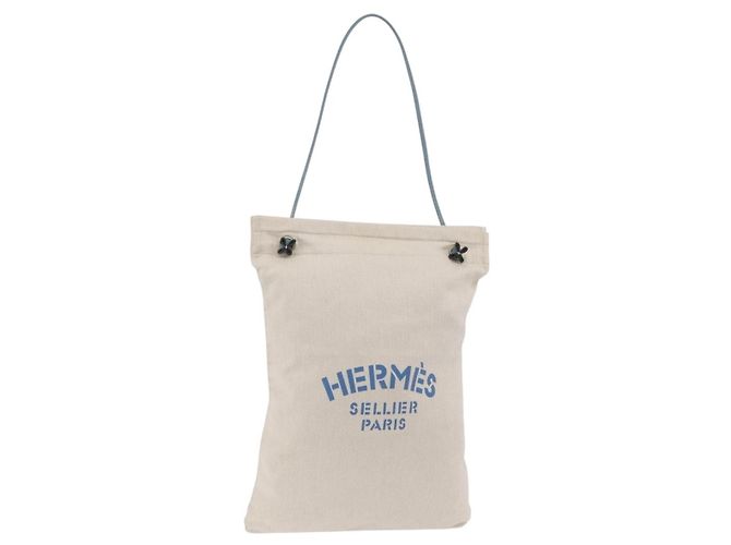 Hermès HERMES Sac Aline Shoulder Bag Canvas Beige Auth 204926A