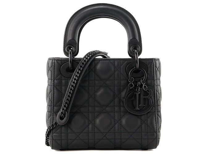 Autre Marque DIOR - Borsa a tracolla mini Lady Dior in pelle cannage nera Nero