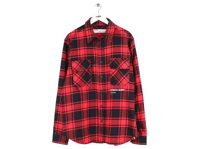 Giacca rossa in cotone Off White Uomo L Rosso