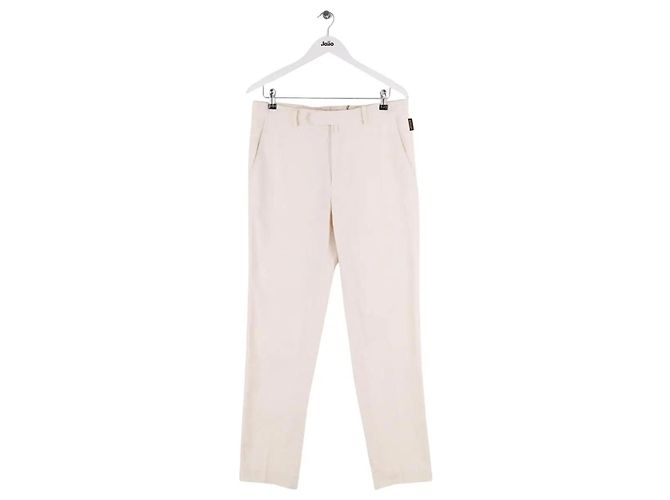 Moncler Ecru gerade geschnittene Hose Roh