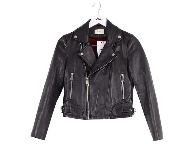 Giacca in pelle Etty Ba&Sh nera Nero