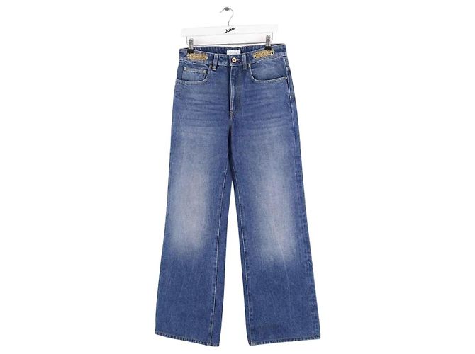 Vaqueros Wide Leg Paco Rabanne azules de algodón