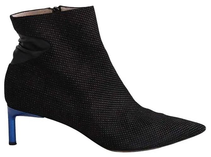 Autre Marque Botas Bettina Vermillon de cuero negro