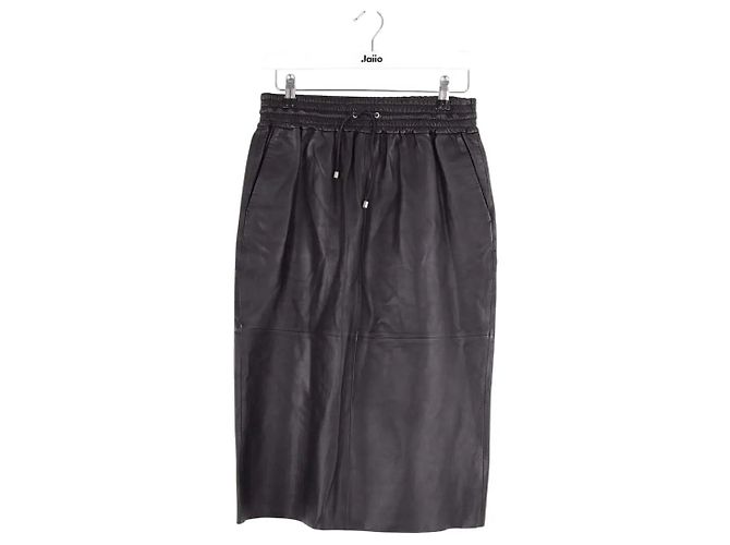 Ba&Sh Black Leather Skirt