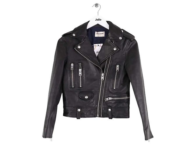 Zadig & Voltaire Lederjacke Schwarz XS