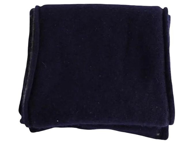 Moncler navy blue wool scarf
