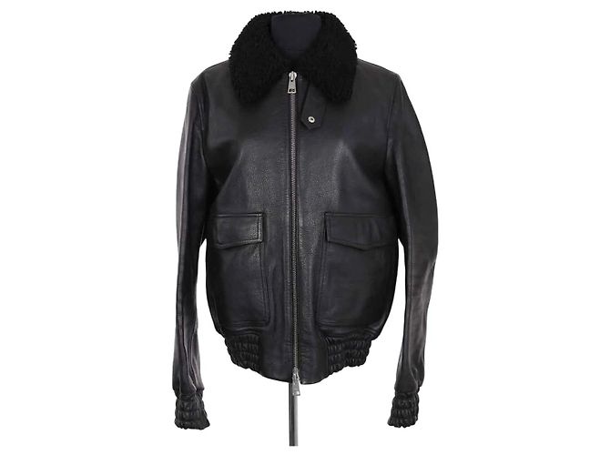 Ami Black Leather Jacket