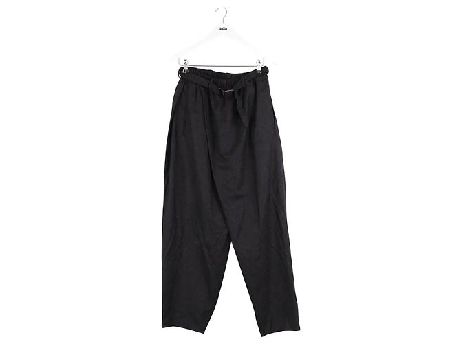 Yves Saint Laurent Weite Hose in Anthrazit Anthrazitgrau