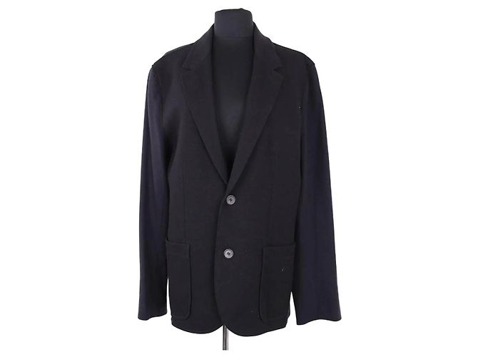 Lanvin Navy Blue Wool Jacket