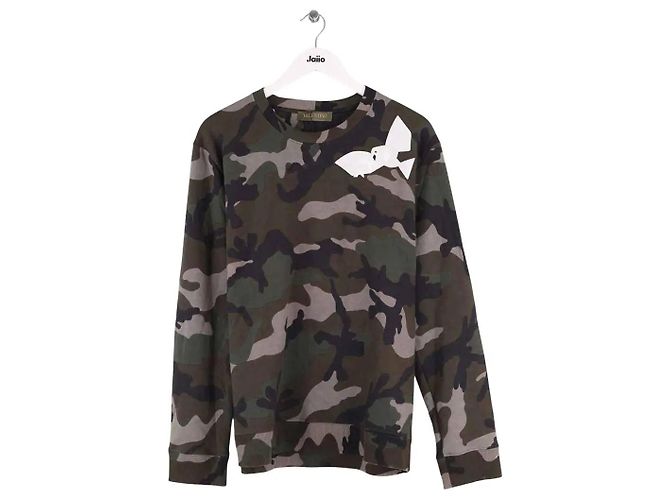 Sweatshirt Valentino cáqui de algodão Caqui