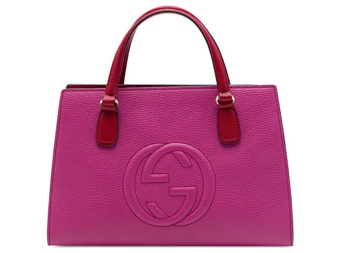 Borsa Soho Satchel Gucci Medium in pelle rosa