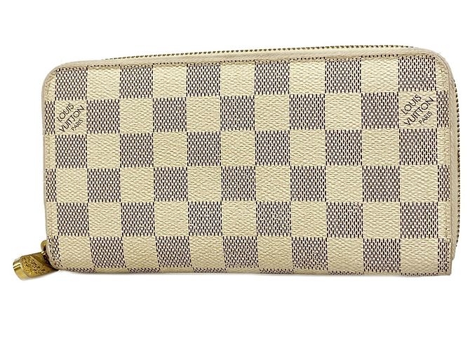 Louis Vuitton Damier Azur Zippy Wallet Weiß