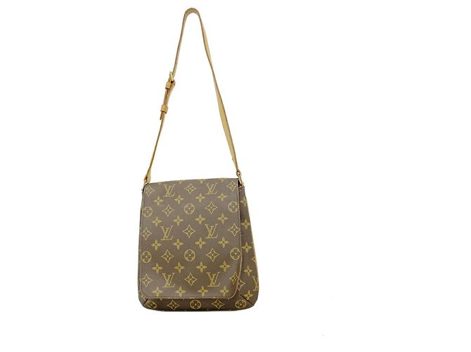 Bolsa de Ombro Louis Vuitton Monogram Musette Salsa com Alça Curta Marrom