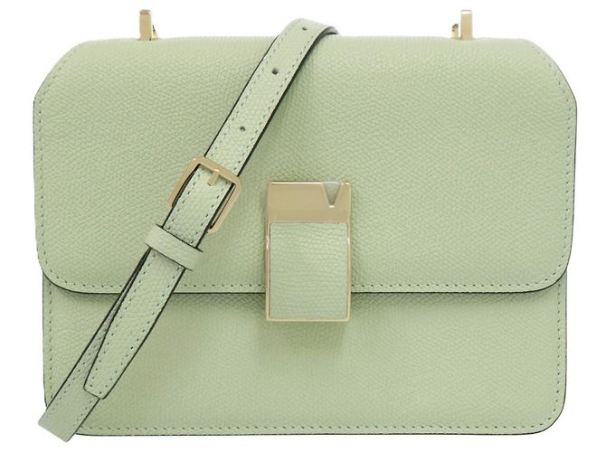 Bolsa de Ombro Noro Small em Pele de Bezerro Valextra Verde
