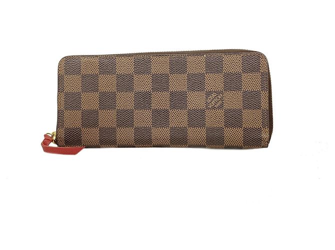 Louis Vuitton Damier Portefeuille Clemence Long Wallet Fuschia