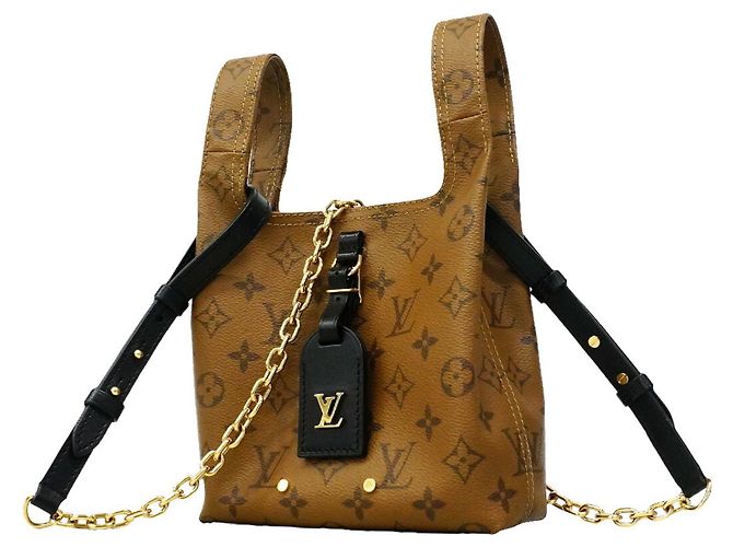 Bolso Louis Vuitton Monogram Reverse Atlantis BB Marrón claro