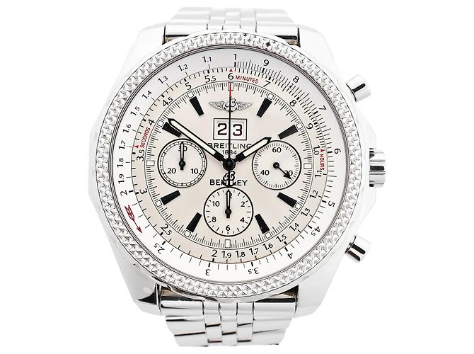 Relógio Breitling Bentley A44362 2130273 SS & Rubber AT com mostrador bege