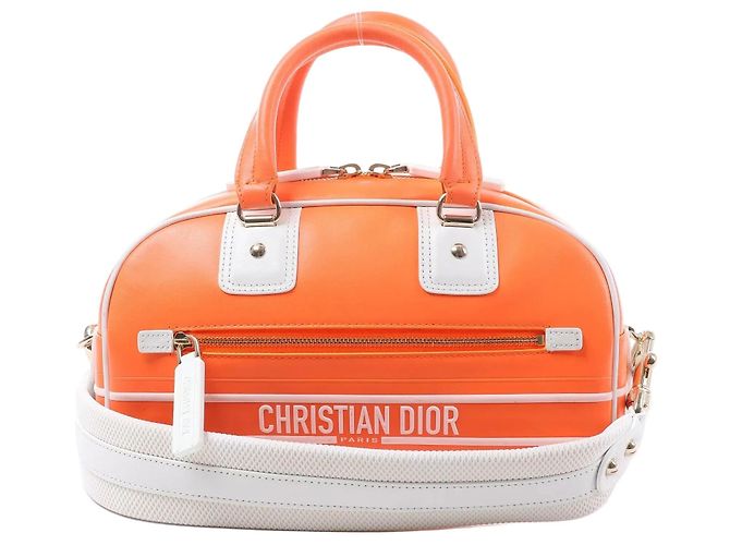 Autre Marque mala Bowling Dior Vibe Small com fecho em Orange Laranja