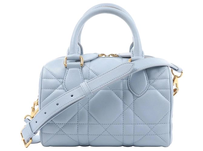 Bolsa de mão 2Way Dior Macrocanage Groove 20 em couro, Azul