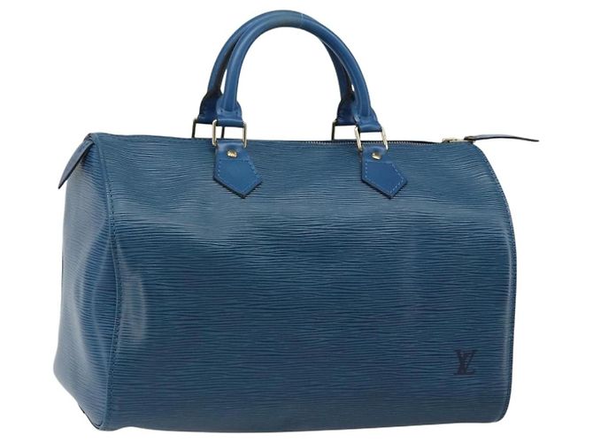 Louis Vuitton Speedy Epi Leather 30 Blu