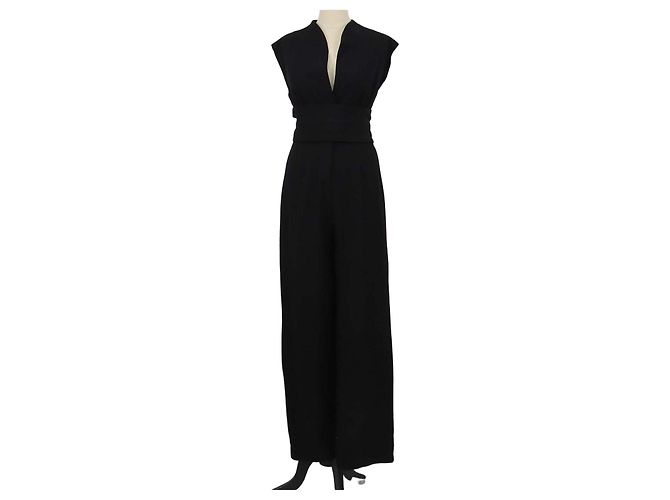 Autre Marque Odd Muse Black Sleeveless Belted Jumpsuit