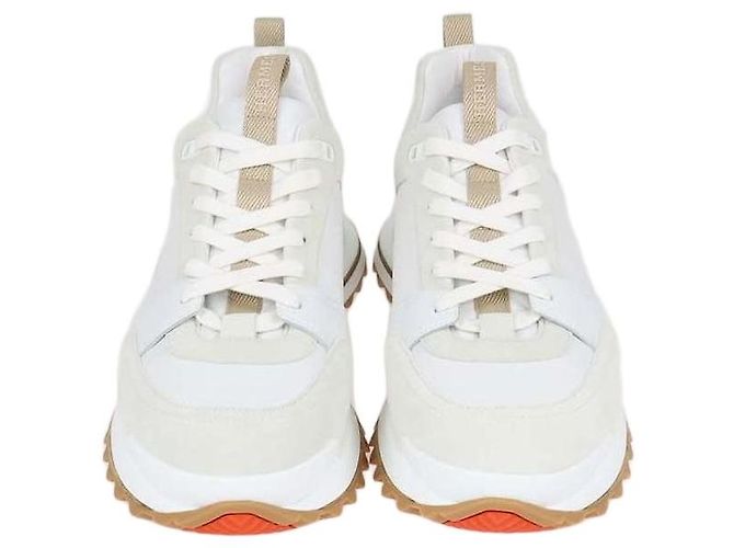 Hermès Hermes White Leather Leader Sneakers