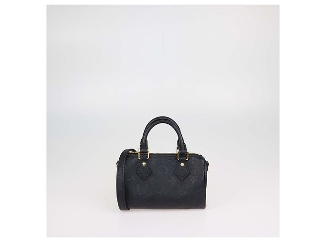 Borsa Nano Speedy Louis Vuitton in pelle Monogram Empreinte nera Nero
