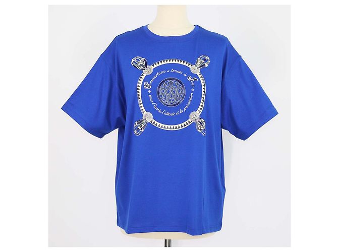 Hermès Bleu Mykonos Cotone Coperture e Outfit Maxi T-Shirt Blu