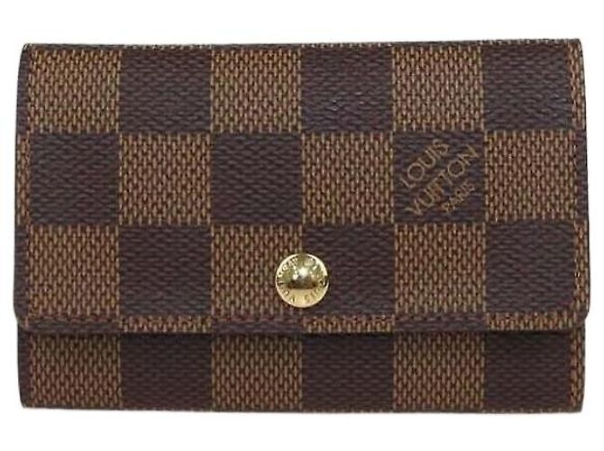 Louis Vuitton Damier Ebene Canvas 6 Key Holder Marron