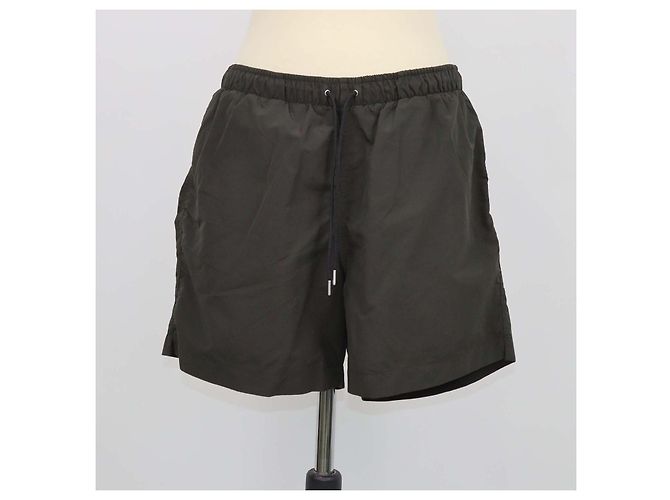 Hermès Hermes Bañador largo de nailon verde oscuro