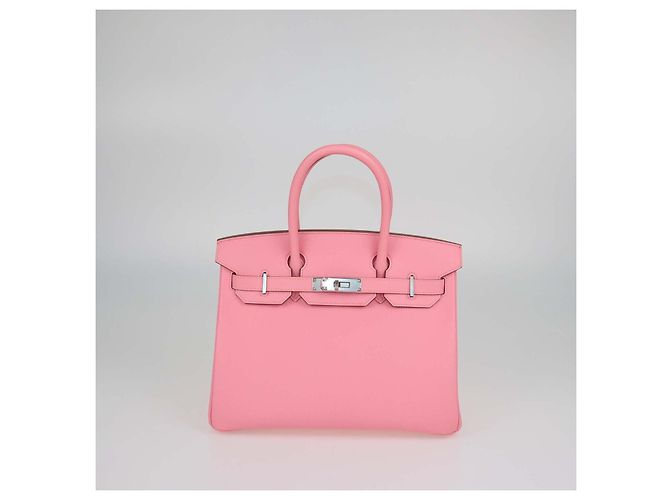 Hermès Bolsa Birkin 30 Hermes Rose Confetti em couro Epsom com hardware Palladium Rosa