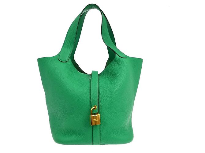 Hermès Hermes Picotin Lock Clemence GM Verde