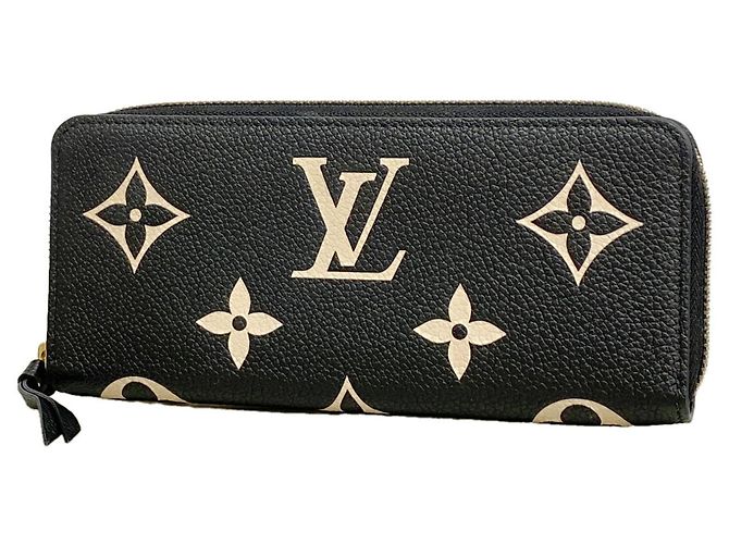 Louis Vuitton Monogram Empreinte Bicolor Langbeutel Schwarz Beige