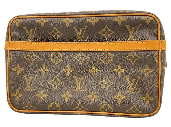 Borsa a pochette Louis Vuitton Monogram Compiegne 23 Marrone