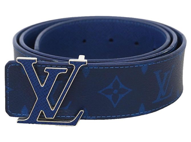 Cintura Standard Louis Vuitton Monogram Taiga Blu