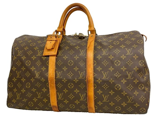 Louis Vuitton Boston Monogram Keepall 50 Marron