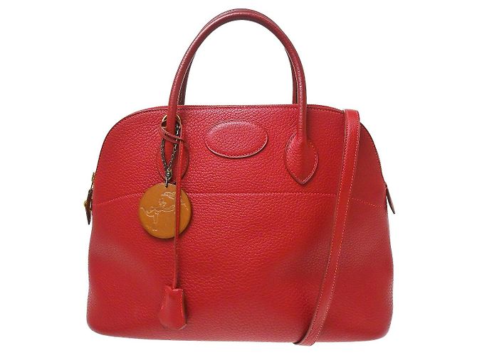 Hermès Hermes Bolide Clemence 35 Rouge
