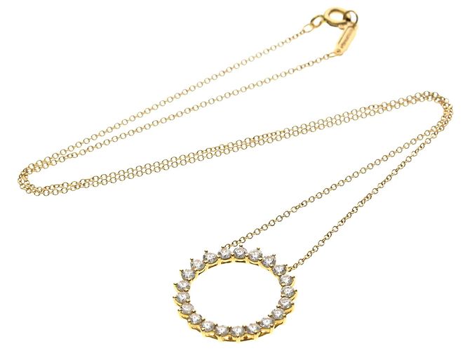 Pendente Open Circle Tiffany & Co. in oro rosa 18K con diamanti D'oro